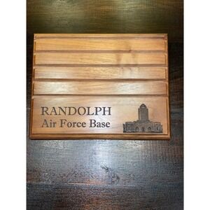 Randolph Air Force Base Military Wood Coin Display Case‎ Holder